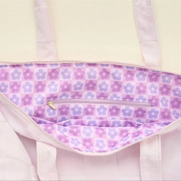 The Darling Effect - Terry Tote-Purple Check - Picture 4 of 7